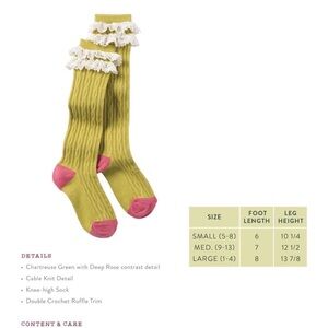 NEW Girls Matilda Jane Fall Candied Apple Socks- Size Small (5-8)